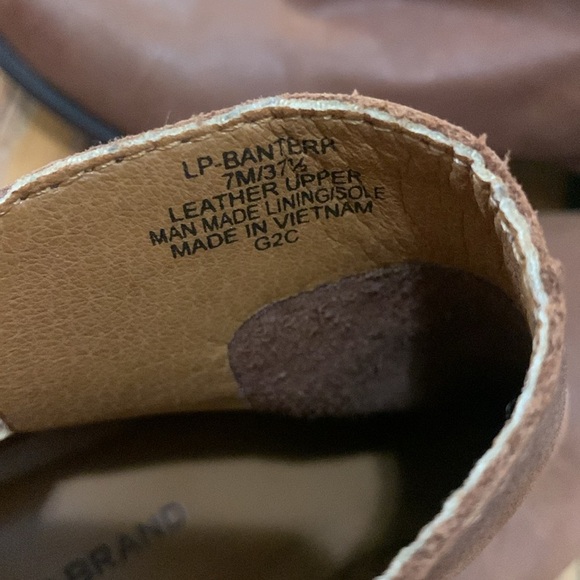 Women's Lucky Brand Brown Leather Ankle Boots Size 7M EUC - Picture 7 of 8